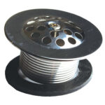 Waste and Overflow Stainless Steel Shoe Plug Strainer W/ 1-5/8” x 16" Thread