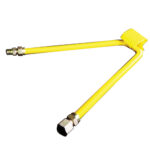 SS Flex Gas Line 5/8” x 24” Yellow w/ 1/2”MIP x 1/2”FIP Ends