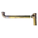 Rough Brass End Outlet w/ Baffle Tee and Waste Arm