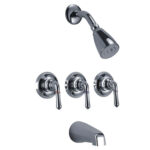 Three Lever Handle Shower Faucet Set
