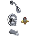 Single Euro Handle Shower Faucet Set